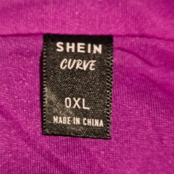 SHEIN Curve Purple Jacquard Wrap Mini Skirt Slit Size 0XL - Picture 7 of 8